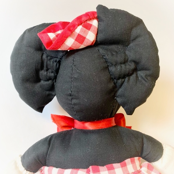 Vintage Handmade Mickey and Minnie Mouse Plush Dolls True Vintage - Picture 12 of 16